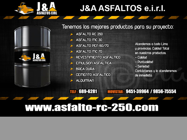 VENTA DE ASFALTO RC 250