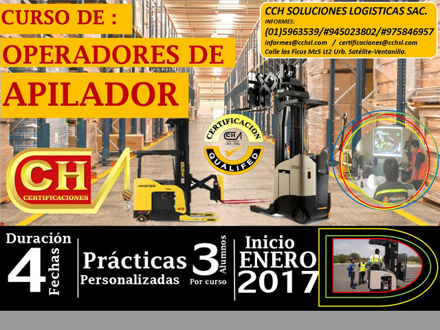 capacitacion y certificacion de operadores de Montacargas y Apiladores