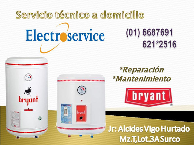 SErviciO TECnico TErmA BRYANT -mantenimiento e instalación 988036287