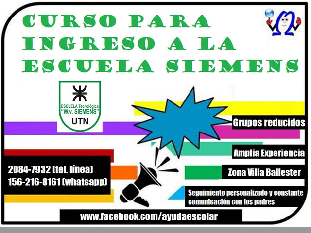 Curso de ingreso a la ESCUELA SIEMENS