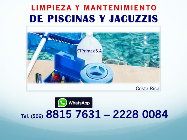 LIMPIEZA Y MANTENIMIENTO DE PISCINAS Y JACUZZIS.