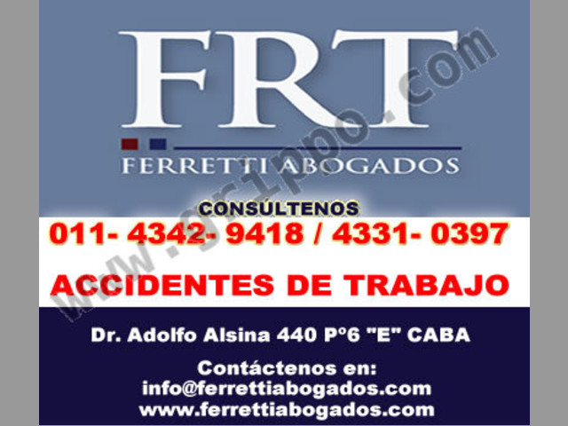 Accidentes de Trabajo en Lanus | FERRETTI ABOGADOS | Telef 43429418 ej