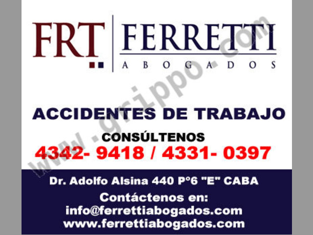 Accidentes de Trabajo en Lanus | FERRETTI ABOGADOS | Telef 43429418 ej