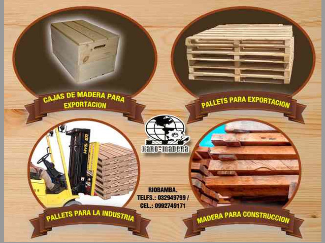 Pallets de madera para exportación,cajas de madera , madera para constr