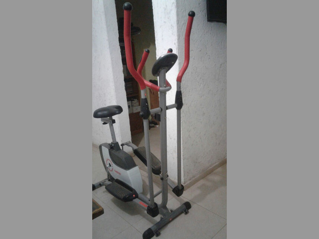 Eliptico-escalador-bici fija, todo en uno