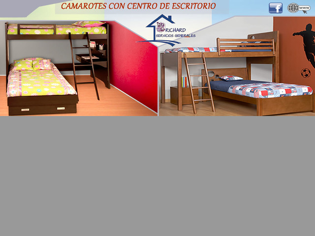 CAMAROTES CON CENTRO DE ESCRITORIO