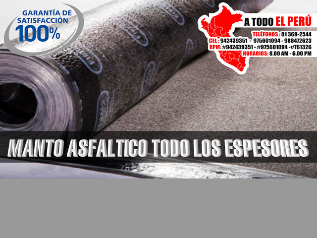 Suministro De Instalacion De Manto Asfaltico o Membrana Asfaltica