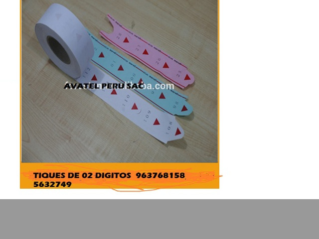 ROLLOS DE TIQUES DE 02 DÍGITOS AQUI