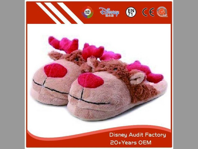Plush Elk Slippers