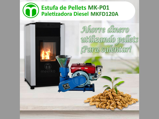 MINI COMBO DE PELETIZADORA Y ESTUFA DE PELLETS