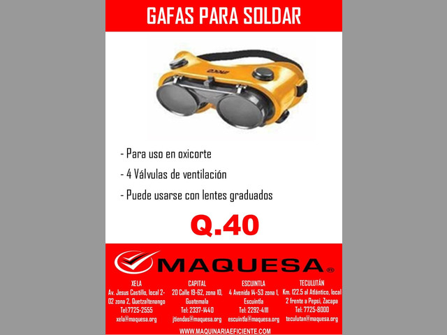 Gafas para soldadura
