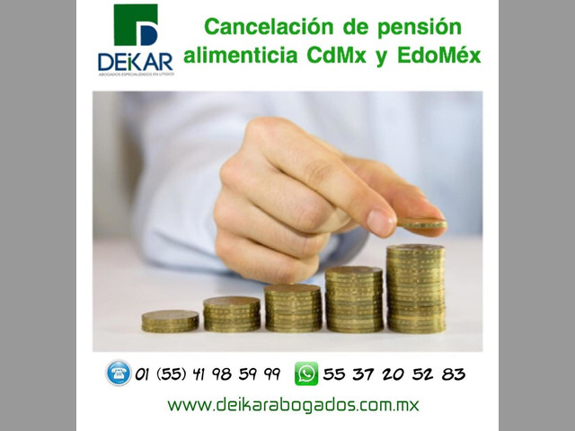 CANCELACIÓN DE PENSIÓN ALIMENTICIA CDMX Y ESTADO DE MÉXICO