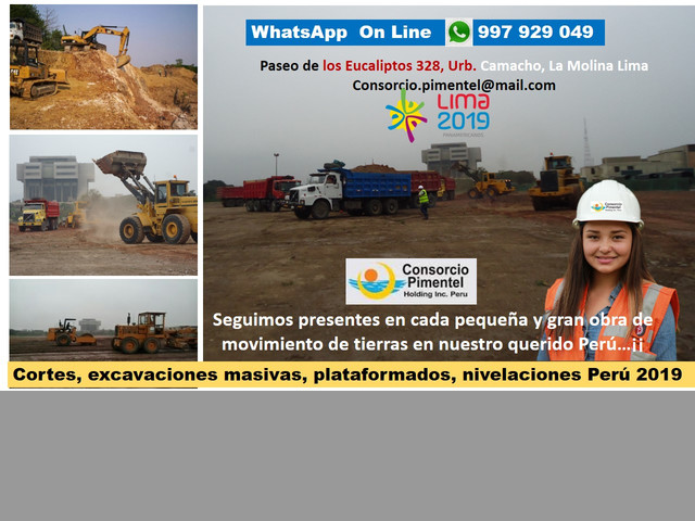 Movimiento de Tierras Masivos, Excavaciones, Eliminación Desmonte Lima P