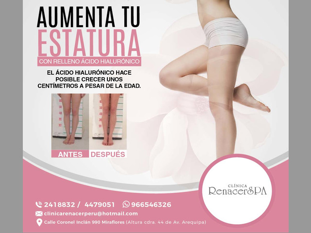 Aumenta tu estatura con ácido HIALURÓNICO