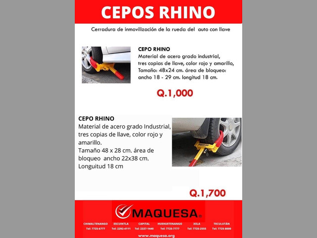 CEPOS RHINO EN MAQUESA HUEHUE