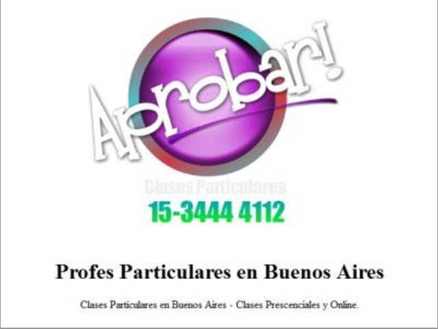 Profesor particular Matemática 3