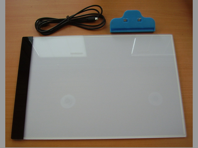 Tableta Tablero Luz LED A4 dibujo animacion tracing USB ultra delgada