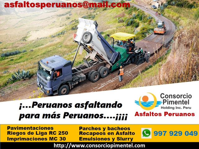 OBRAS ASFALTO EN CALIENTE RIEGO DE LIGA IMPRIMACIONES 2019