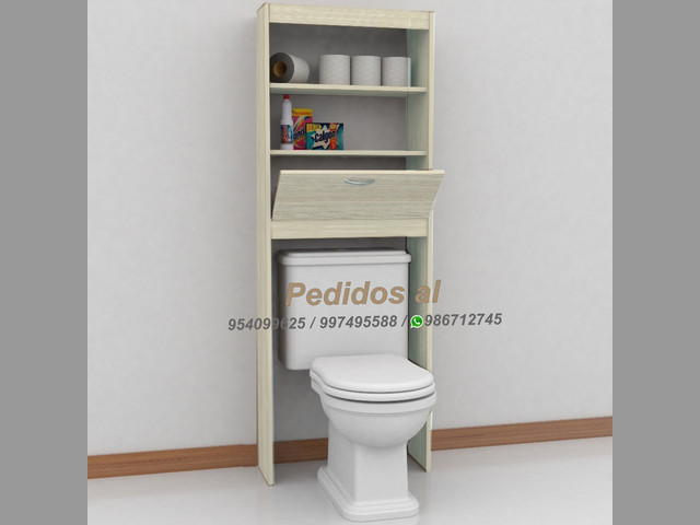 Muebles modernos (Organizador de baño sobre inodoro Málaga) S-235 soles