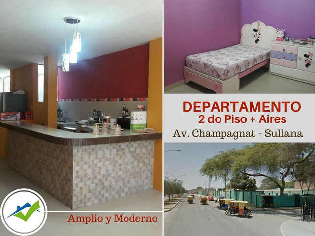 Departamento en 2do Piso - Sullana, Av Champagnat