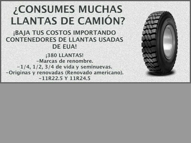 LLANTAS USADAS DE CAMION POR MAYOREO