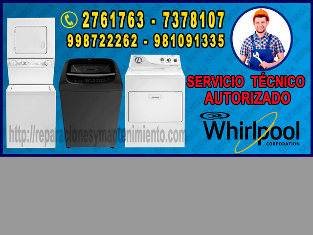 SERVICIO TECNICO LAVADORAS WHIRLPOOL 7378107 SAN ISIDRO