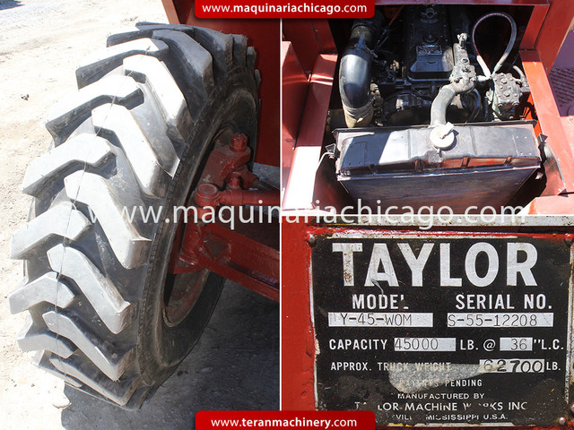 Montacargas TAYLOR 45,000 Lbs, 4 Cilindros Diesel - Usado