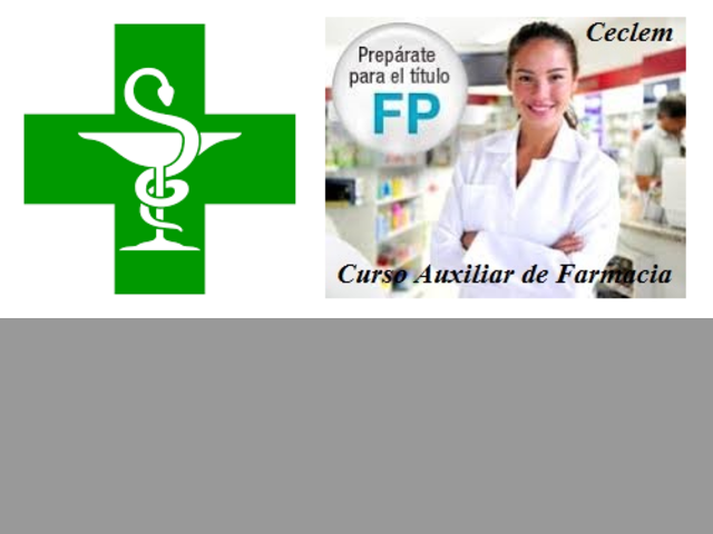 Curso AUXILIAR DE FARMACIA salida laboral Beca 50%