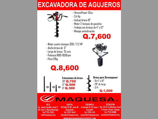 EXCAVADORA DE AGUJERO