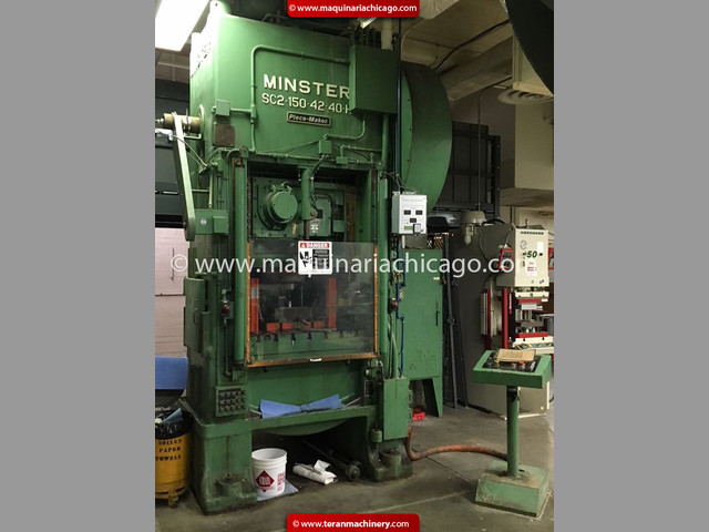 Troqueladora MINSTER 150 Ton - Usada en Venta