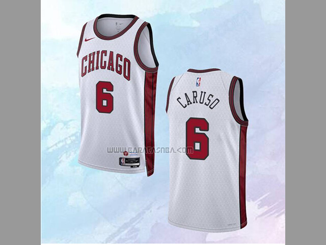 NO 6 Alex Caruso Camiseta Chicago Bulls Ciudad Blanco 2022-23