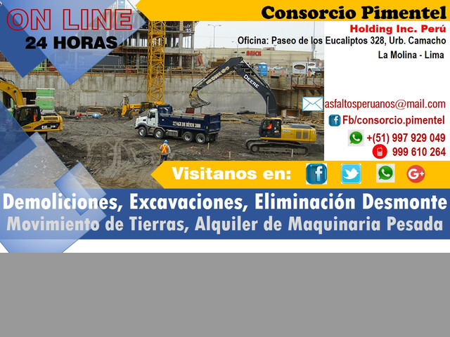 Obras de Reconstrucción Emergencia - Maquinaria PERU 2019