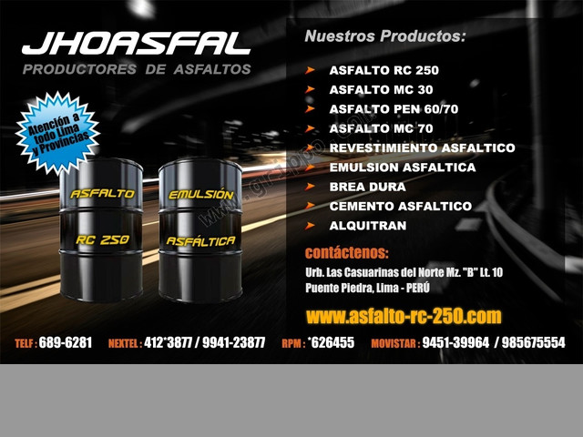 Ventas de revestimiento asfaltico rpm:*626455