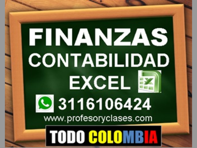 Clases de contabilidad a domicilio en Medellin. Profesor particular