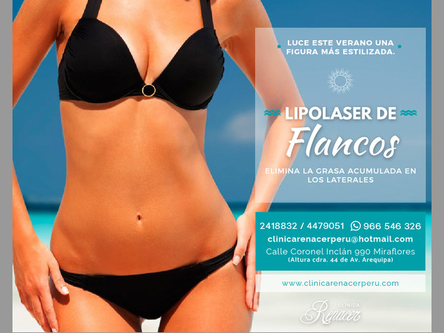 Flancos sin grasa con Lipolaser - Clínica Renacer