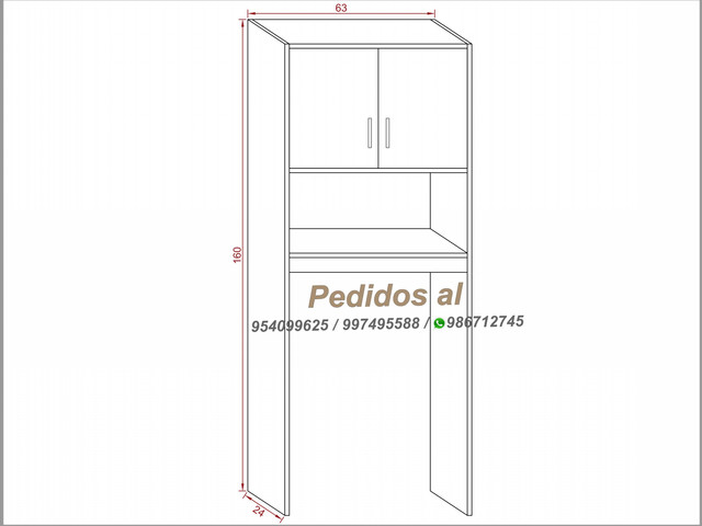 Mueble Optimizador De Baño Barcelona Blanco S- 230 soles