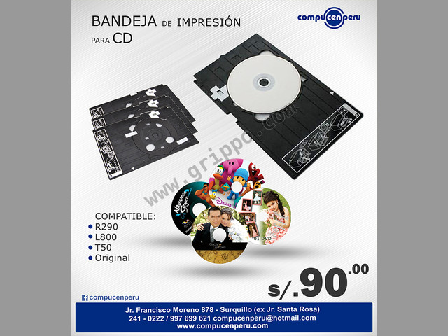 BANDEJA DE IMPRESIÓN PARA CD