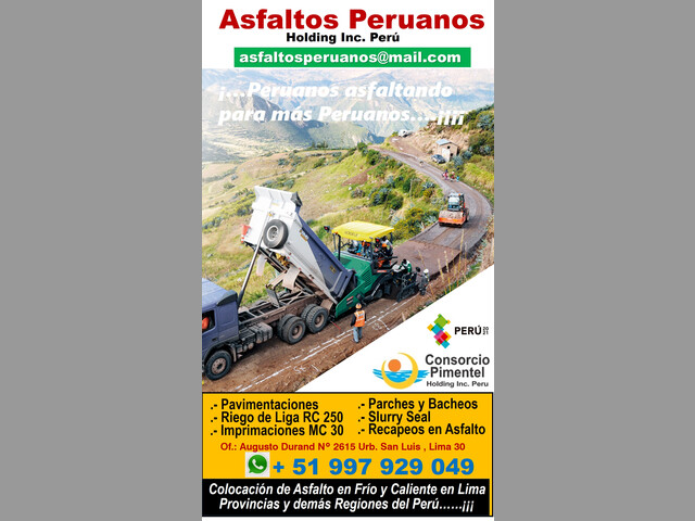 Costo por m2 de Asfalto Reparación Vial Perú 2022