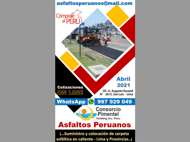 Costo por m2 de Asfalto Reparación Vial Perú 2022