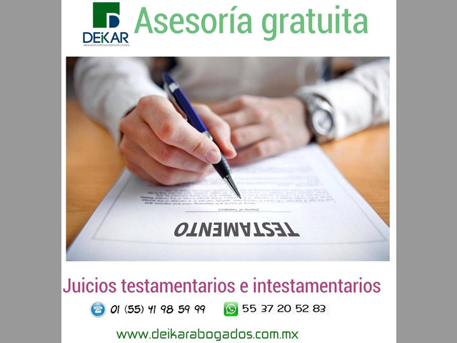 JUICIOS SUCESORIOS INTESTAMENTARIOS Y TESTAMENTARIOS CDMX Y EDOMEX