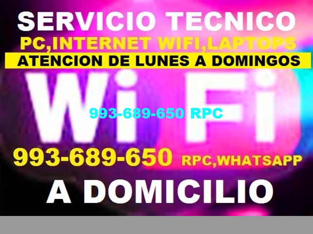 Soporte tecnico configuracion Repetidores Wifi pc laptops a domicilio