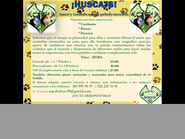 SERVICIO DE PASEADORES CANINOS HUSCATS