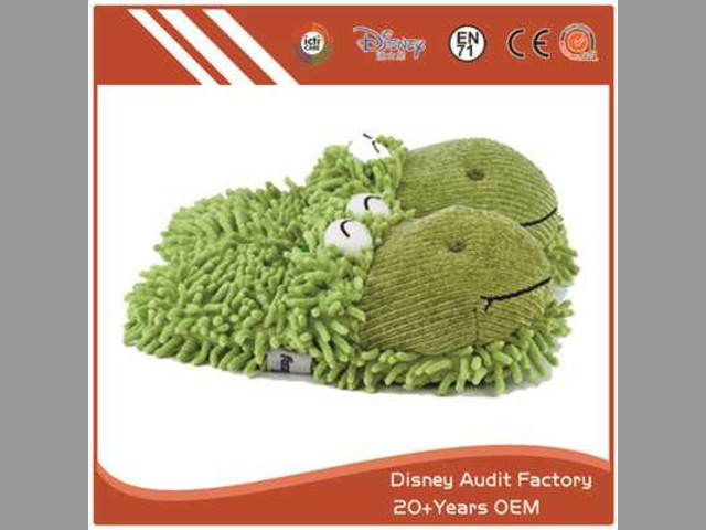 Fuzzy Frog Slippers