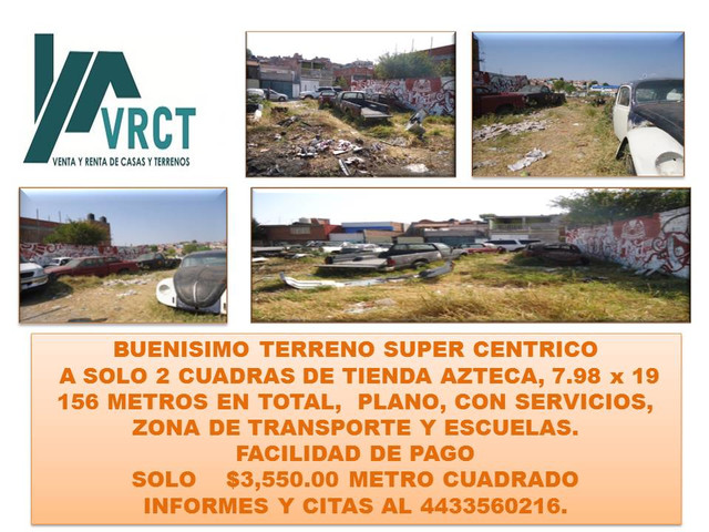 vendo buenisimo terreno col obrera solo $550,000