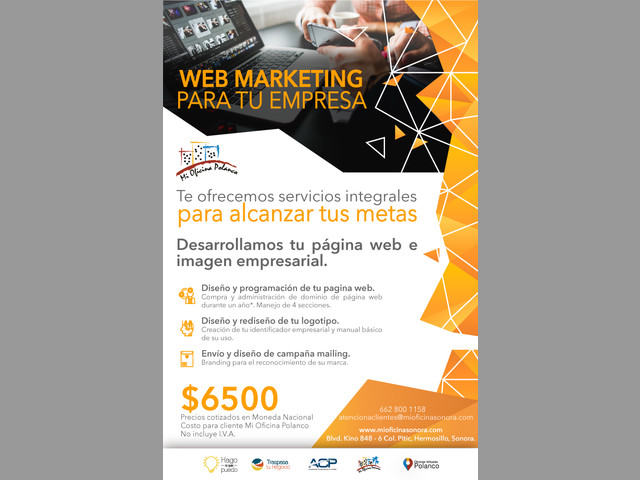 Servicio de Oficinas de Representación $500 al mes mas iva