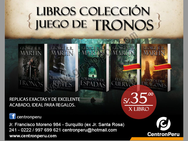 LIBRO JUEGO DE TRONOS COLECCIÓN