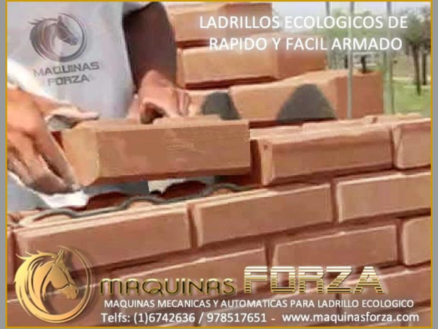 VENTA DE MAQUINAS PARA LADRILLOS O BLOQUES ECOLÓGICOS