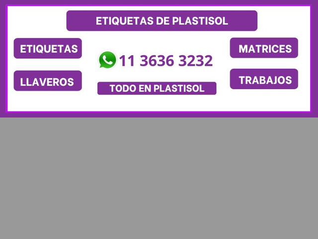 ETIQUETAS DE PLASTISOL
