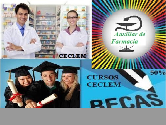Curso AUXILIAR DE FARMACIA salida laboral Beca 50%