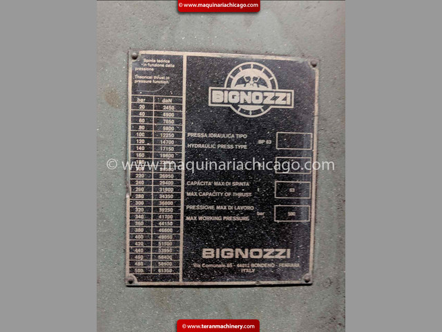 Prensa BIGNOZZI 63 Ton en Venta!